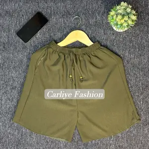 Celana Pendek Wanita Hotpants Crinkle standar bb 40-70kg Dewasa