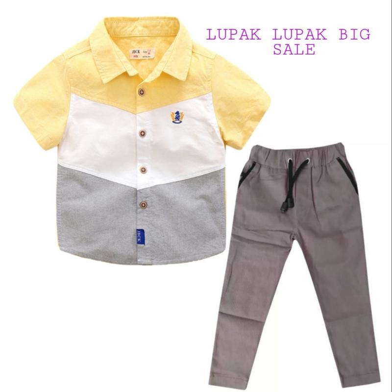 STELAN ANAK LAKI LAKI IMPORT / STELAN ANAK LAKI KOREAN BAJU KEMEJA ANAK LAKI LAKI KEMEJA ANAK WARNA WARNI Celana Fashion 2