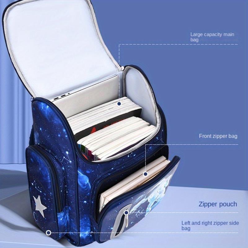 Product Introduction of Cặp Sách Đi Học, Không Thấm Nước, Thiết Kế Phi Hành Gia Hoạt Hình, Không Gian Bầu Trời Đầy Sao, Ba Lô Đi Học, Sức Chứa Lớn 4