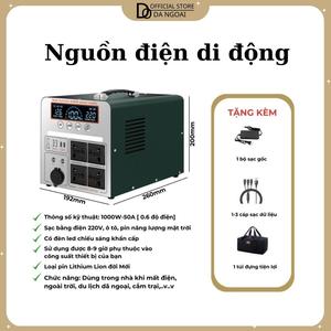 Trạm sạc dự phòng di động -nguồn điện di động du lịch dã ngoại 1200W - 500.000mAh sạc nhanh-nguồn ra 220V tiện lợi-DCP17