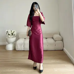 COD DRESS PESTA SATIN VARLLA Casual Nyaman Lembut Gaun Lembut Kondangan