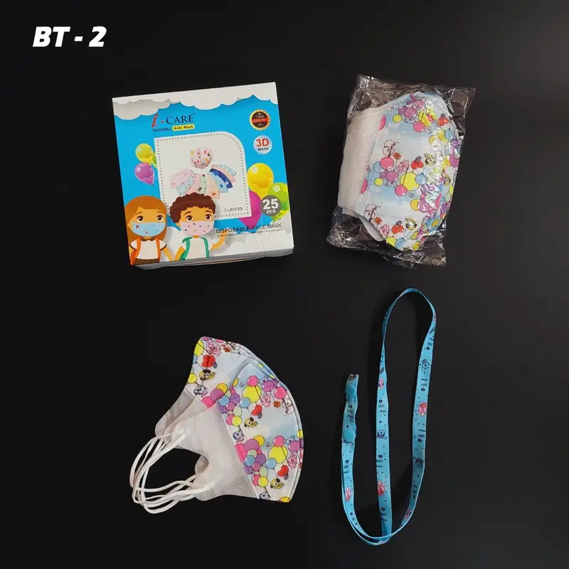 Duckbill KIDS i-Care 1 Kotak isi 25pcs Masker Anak 3ply Duckbill 3D Untuk 0-8 Tahun - Big Plaza 4