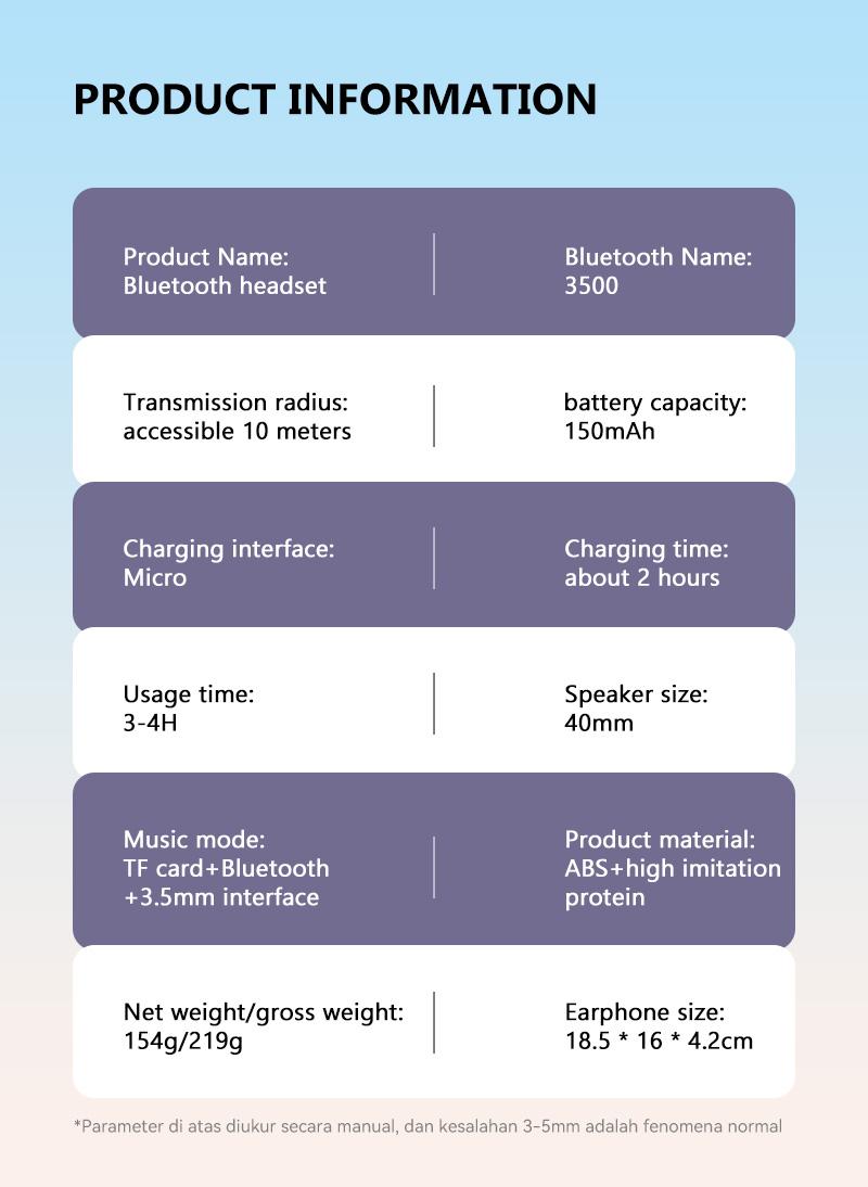 Headphone Bluetooth nirkabel over-ear dengan masa pakai baterai yang sangat lama dan peredam bising, kompatibel dengan ponsel