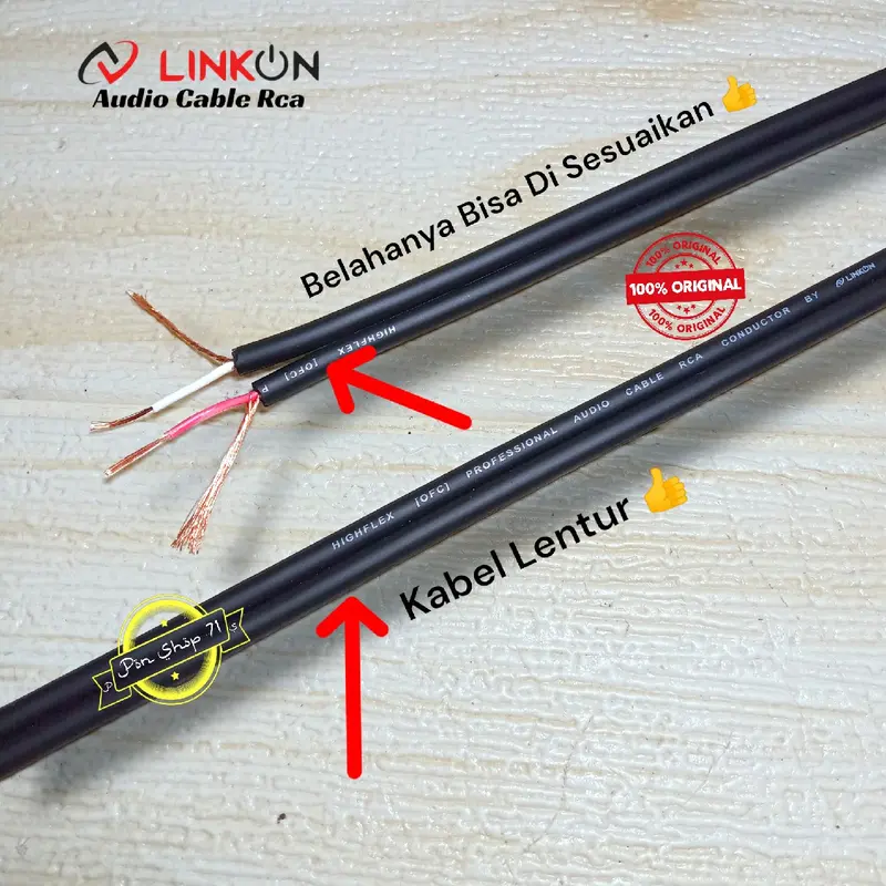 Kabel Mixer ke Power Ampli Jack Xlr Female ke Rca 1 Set/sepasang kabel Original linkon - 50 Cm Accessories Splitter Speaker Silver 8