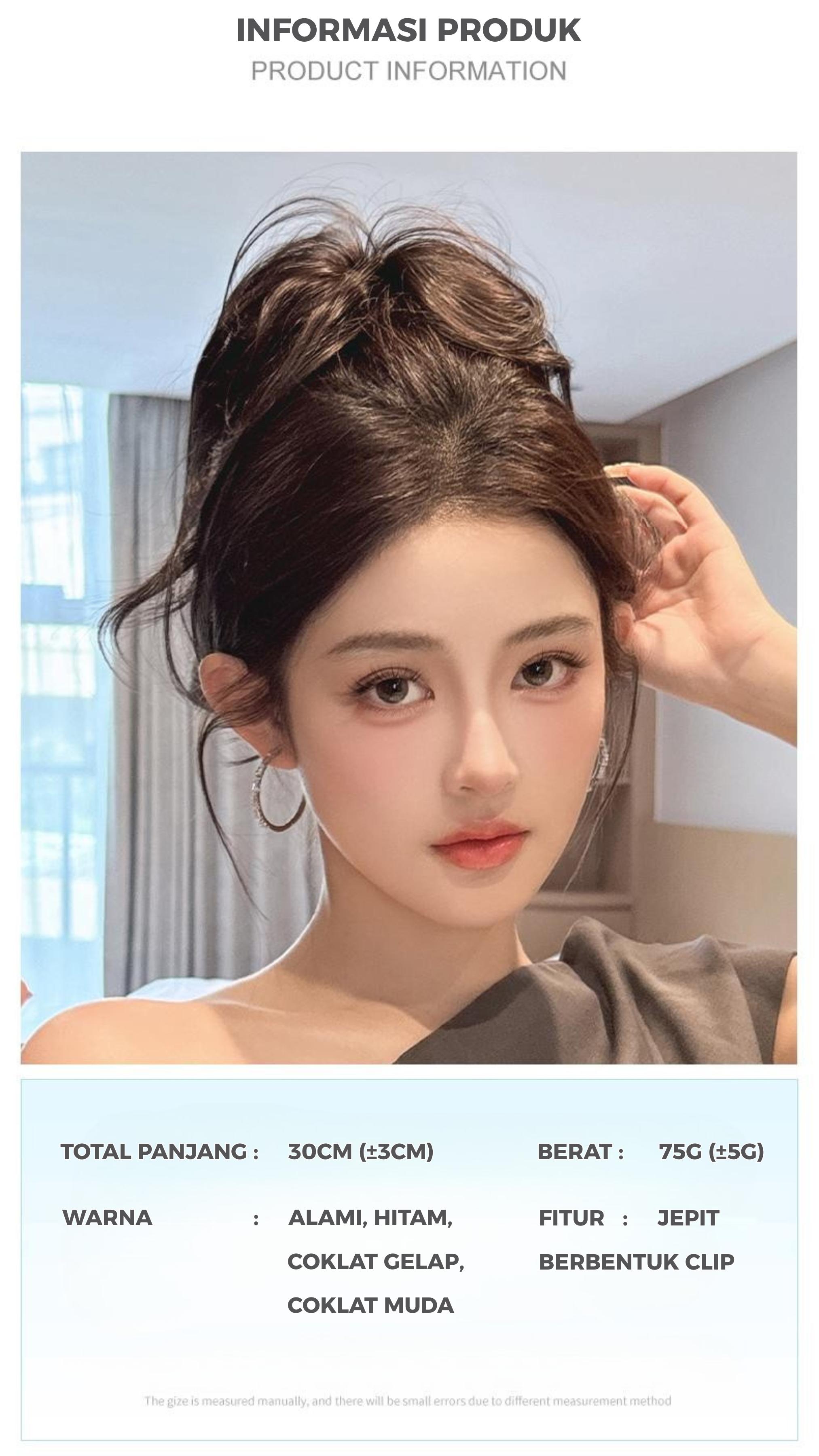 J4 - Cenlana Rambut Palsu Model Jepitan Tinggi Bergelombang Ala Duyung Cocok Untuk Gaya Hot Girl Cewek Stylish Atau Gaya Imut Dengan Jepitan Klip Model Pendek Mengembang Dan Ada Juga Tipe Ekor Kuda Air Mancur Wig