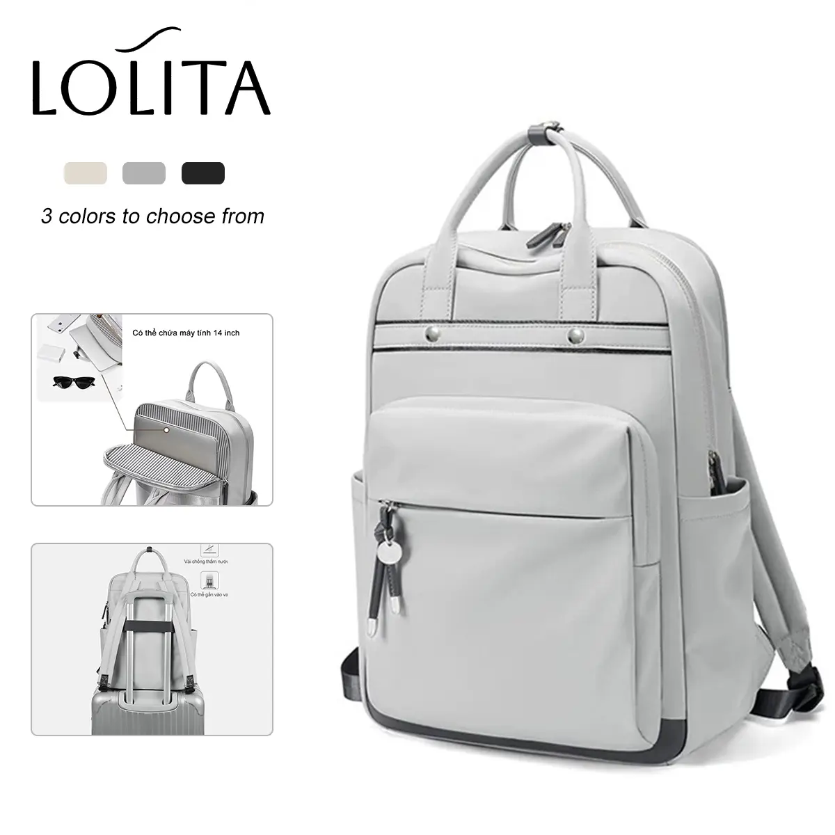 Lolita 14 inch Laptop Backpack Women Laptop Backpack School Bag Waterproof  Travel Backpack - TikTok Shop Philippines