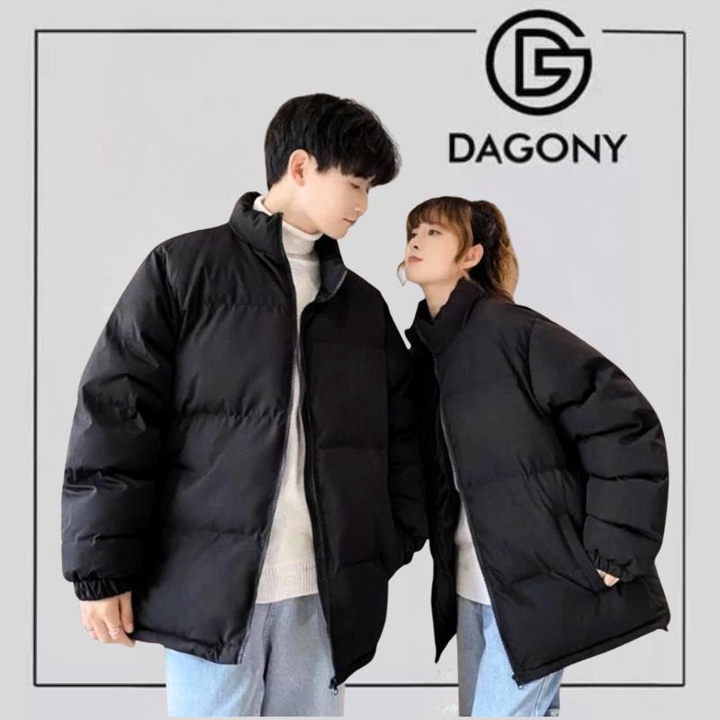 NGÂN HÀ Áo Phao Unisex Nam Nữ Dày Dặn Form Rộng Bông Tổng Hợp Phong Cách Hàn Quốc Siêu Ấm Áo Khoác Mùa Đông Unisex