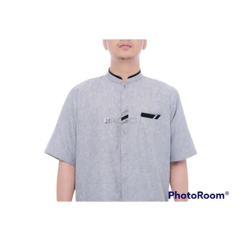 Baju Koko Kurta Lengan Pendek Bahan Katun Madinah Muslim 6
