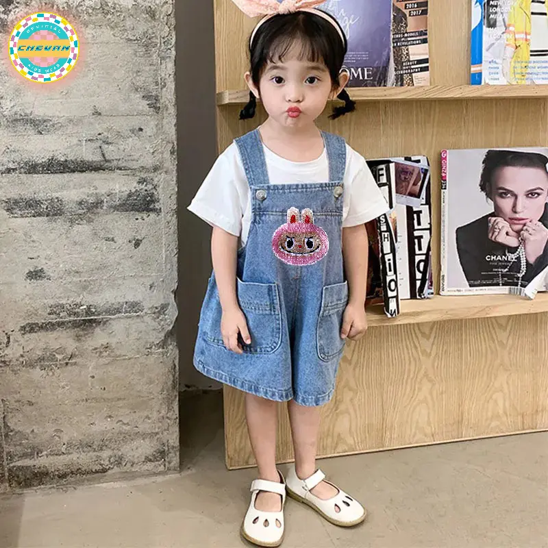 3D Overall Pendek Karakter Boneka Anak Usia 2-6 TH