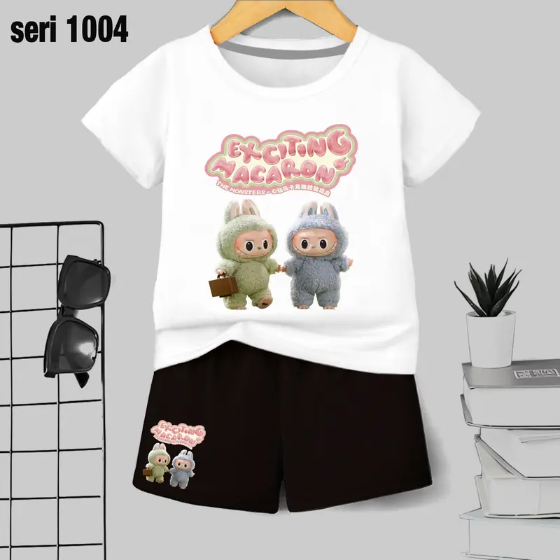 hoki Setelan Premium Stelan  Anak Cewek Cowok Oneset Unisex Set Anak kekekinian Baju Celana Fashion 0