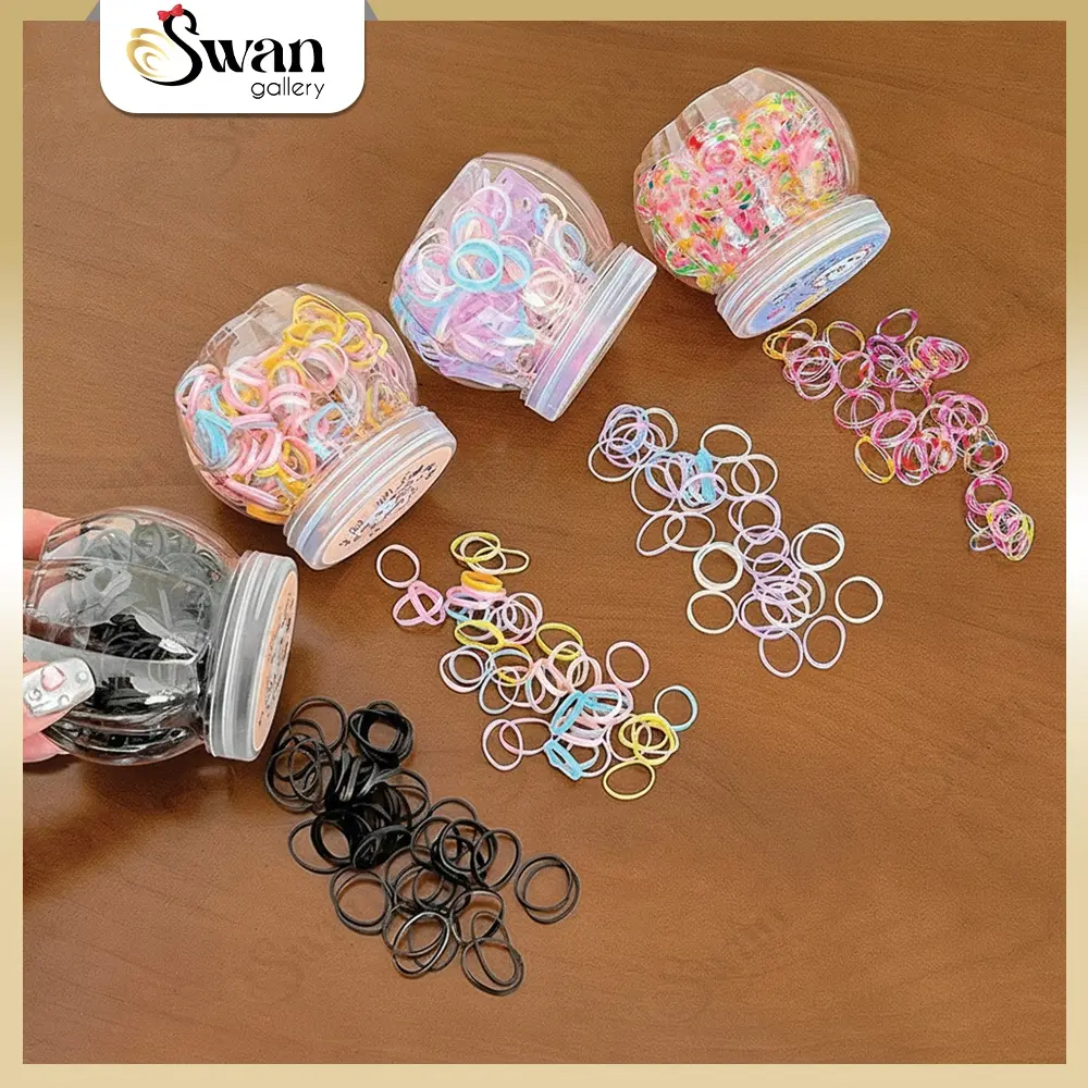 Satu Set Karet Rambut Free Toples Tebal Anak Dewasa Aksesoris Kuncir Bayi Premium Elastis Warna Warni Fashion Hair Tie Colorful Unyil