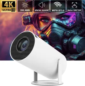Smart HY300S Projector 4K HD Android Dual WIFI 6.0 6000 Lumens Bluetooth
