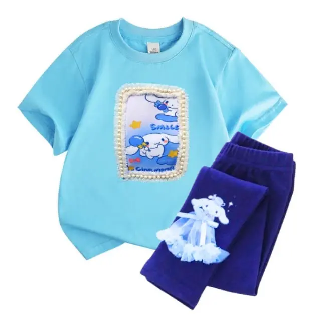 Setelan anak perempuan 1-10tahun/satu stel baju legging kurommii mellody lotsso baju legging anak oneset Katun 6