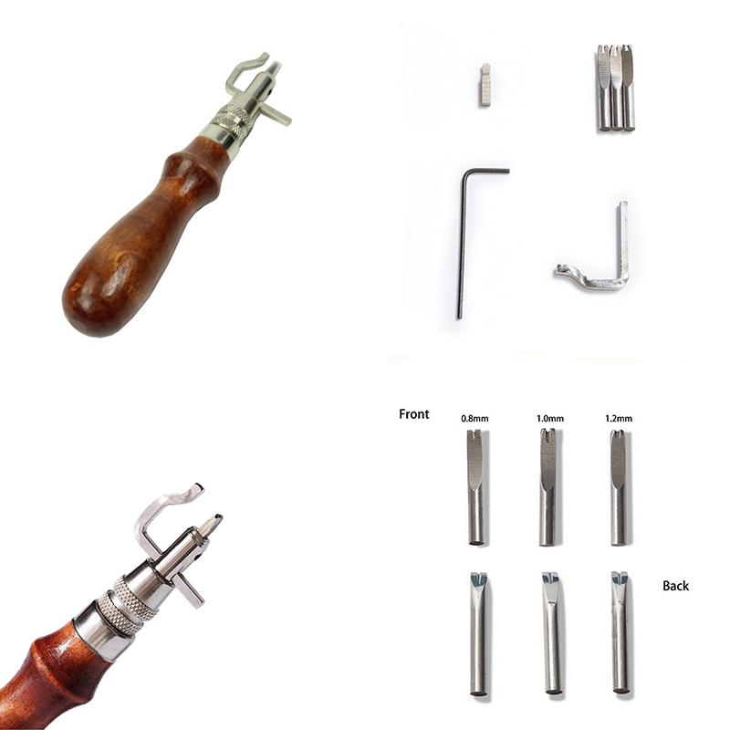 Product Introduction of 7 in 1 Multipurpose Leather Craft Tool Sew&Crease Leather Edge Beveler Tool Set 27