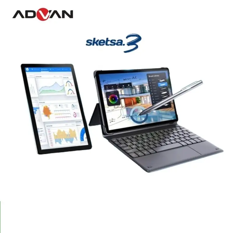 Advan Tab Sketsa 3 10.1” HD IPS 128GB+RAM 6GB Android Dual Sim Card - Garansi Resmi 1