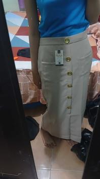 Product Review of Yellowface Viona Skirt Bahan Semi Woll Premium / Rok Wanita Korean Style / Rok Span / Rok Kerja / Rok Santai Polos Kancing Tengah / Rok Model Midi dan Panjang from g**t 2