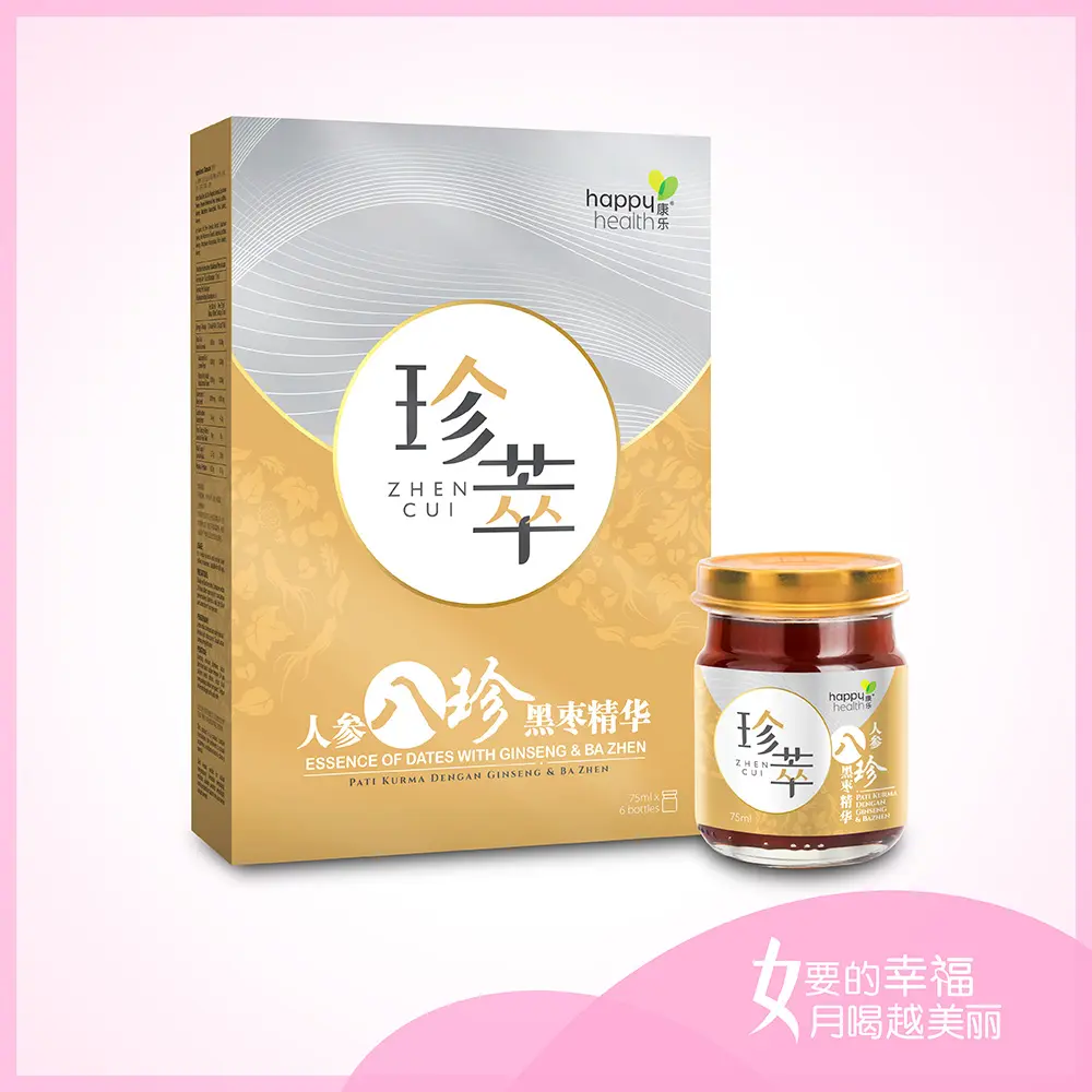 Happy Health Essence of Dates with Ginseng & Ba Zhen [Eight Treasure Soup] (6 bottles)