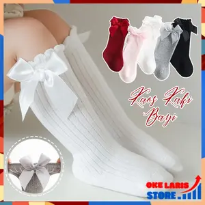 OLS (COD) Kaos Kaki Panjang Anak Bayi Model Pita 6821  Kaus Kaki Bayi Perempuan Baby Socks Kids Cute Anti Slip