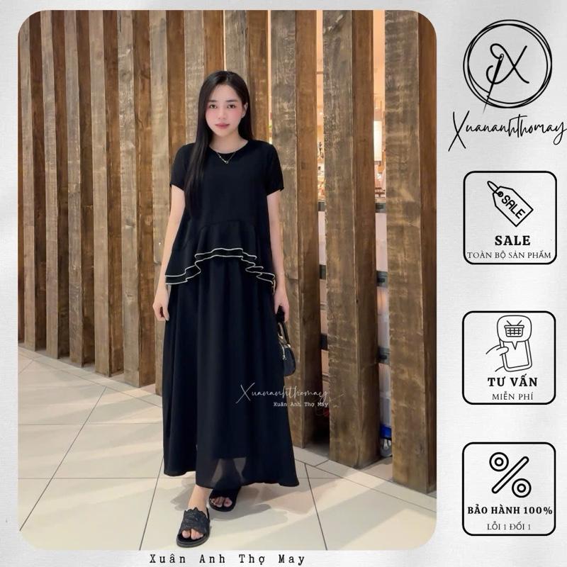 Set áo viền bèo + chân váy voan cát - Xuananhthomay