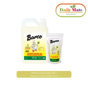 Paket Minyak Goreng Kelapa Barco Jerrycan 5 liter & Pouch 1 liter