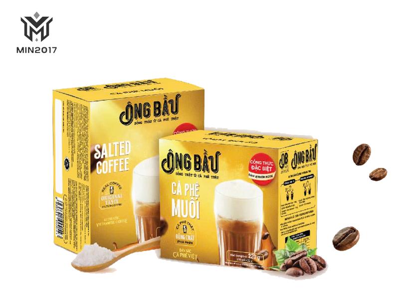 Combo 02 Hộp Cà Phê Muối Hòa Tan Ông Bầu (Hộp 10g x 22gr) - MIN2017
