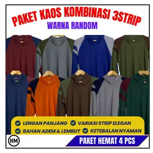 Paket Hemat Kaos Basahan Pekerja Proyek Kuli Bangunan Lengan Panjang Bertudung TANPA MASKER