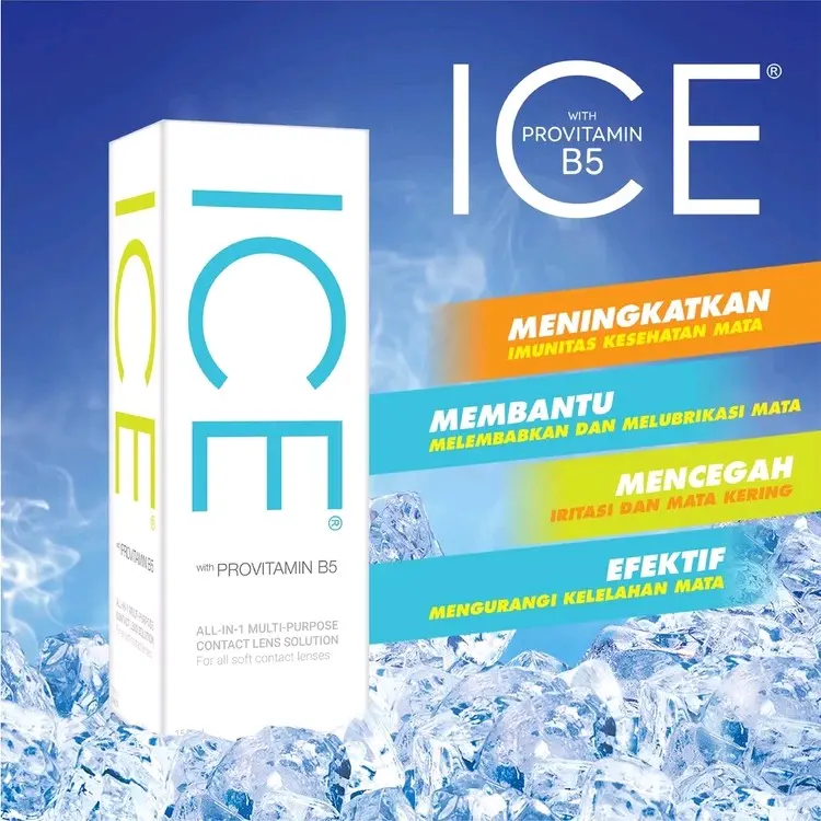 Solution ICE / Air Softlens / Cairan Softlens 60ml - 150ml (Lensa / Eye / Kotoran / Soflens / Liquid)