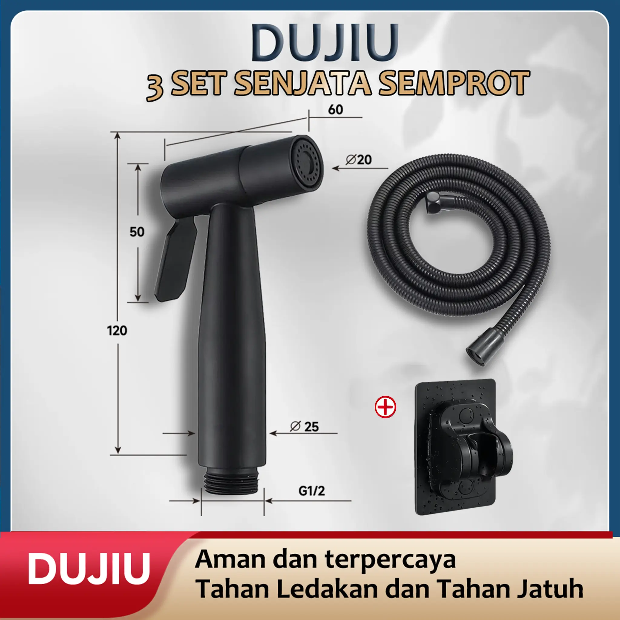 Set dasar 3 bagian tanpa pengeboran