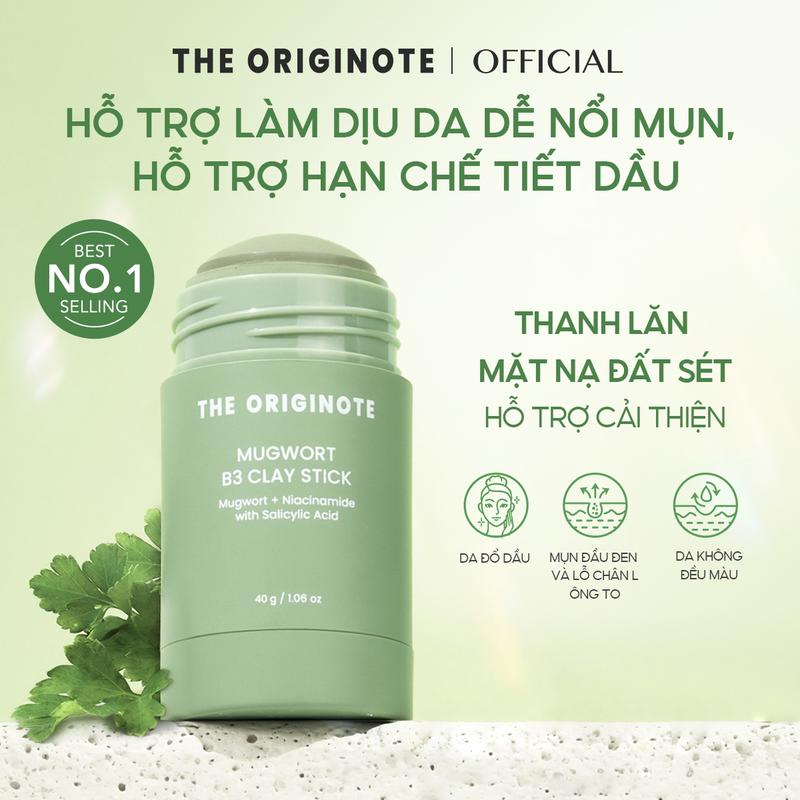 Thanh lăn mặt nạ đất sét The Originote cải thiện mụn kiểm soát dầu dưỡng da mặt se khít lỗ chân B3 Clay Mask Stick 40g
