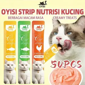 20pcs/50pcs/100pcs Makanan Kucing Basah/ Wetfood Cemilan Stik/ Pet Strip Kucing