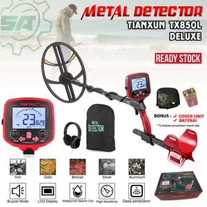 NEW ORIGINAL TIANXUN Metal Detektor TX850L TX850 L Logam Emas Pendeteksi Logam Dan Emas Metal Detector Detektor Logam Bawah Tanah range Presisi Tinggi Body Lcd Red