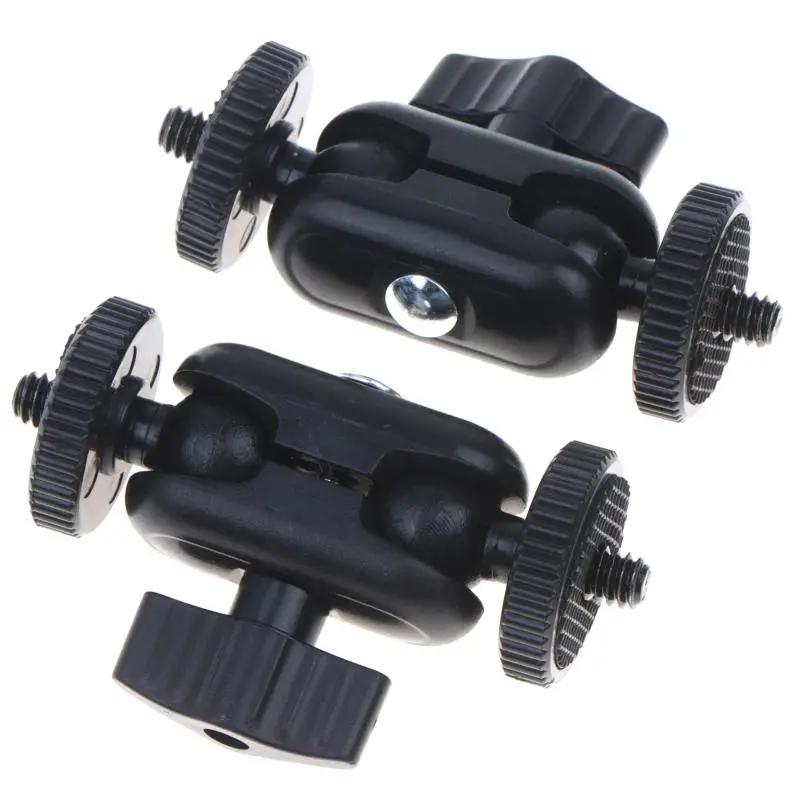 Đôi ballheads ma thuật cánh tay 360 ° xoay 15mm bóng 1/4 ''vít phổ khung cho…