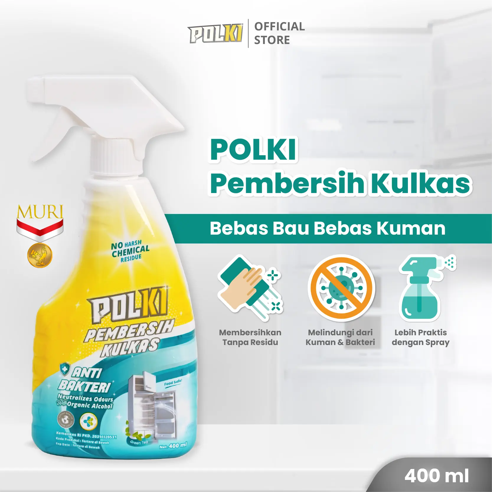 Polki Pembersih Kulkas 400ml