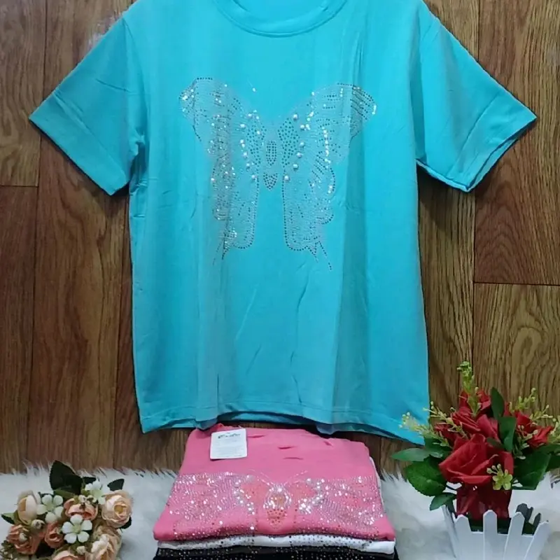 KAOS ATASAN PENDEK WANITA CANTIK BEBITERY JUMBO XXL ( LD : 116 : 120 ) REALPIC 5