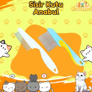 Sisir Kutu Kucing Stainless Steel - Sisir Serit Bulu Grooming Hewan Perawatan Anjing Kelinci Anabul