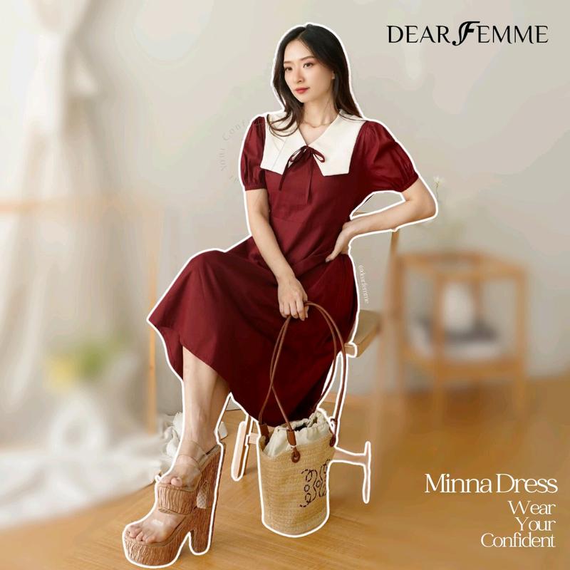 [Dear Femme] NEW CLASSY Minna Dress | Premium Knit Collection | Dress Wanita Korea 3