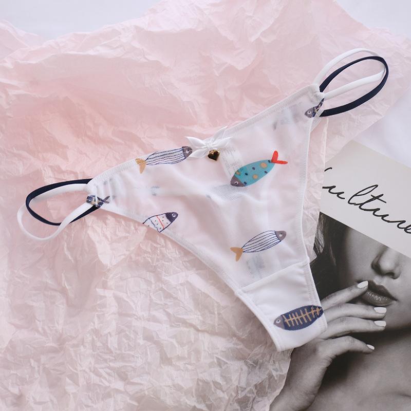 Product Introduction of Sexy Women Thongs Panties Sexy Mesh Transparent Solid Color Low-Rise Seamless Underwear Cute Girls Ladies Mesh T-Back T-String 11