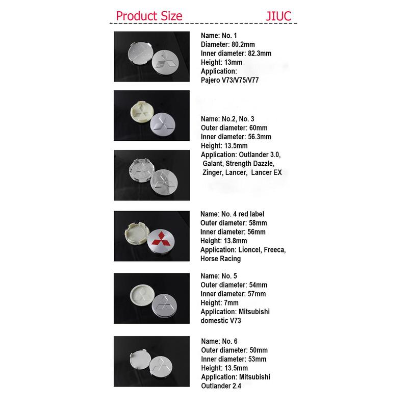 Mũ Trục Trung Tâm, 4 Cái, 54Mm, Cho Mitsubishi Nội Địa V73 / Jolie Mũ Trục Bánh Xe 7