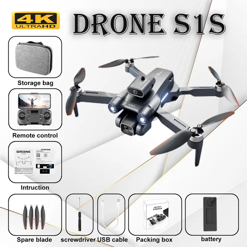 [KYOPCE] S1S Brushless Drone 4k Professional 8K HD Camera 5G Wifi FPV Obstacle Avoidance Aerial Photography Foldable Quadcopter RC Dron 1