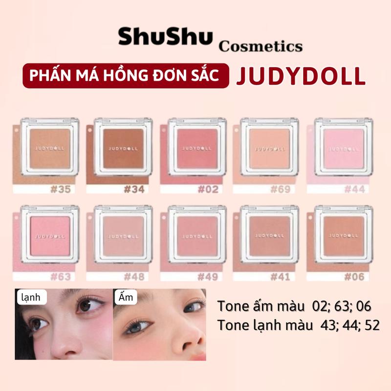 Phấn Má Hồng JUDYDOLL Đơn Sắc Mịn Lì Màu Chuẩn Tạo Hiệu Ứng Cho Đôi Má Tự Nhiên Thu Hút SHUSHU COSMETICS