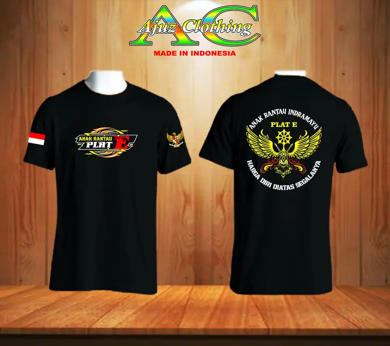 Kaos Plat E Anak Rantau Indramayu #KaosSablonPremium - Distro Oblong Katun Combed 0