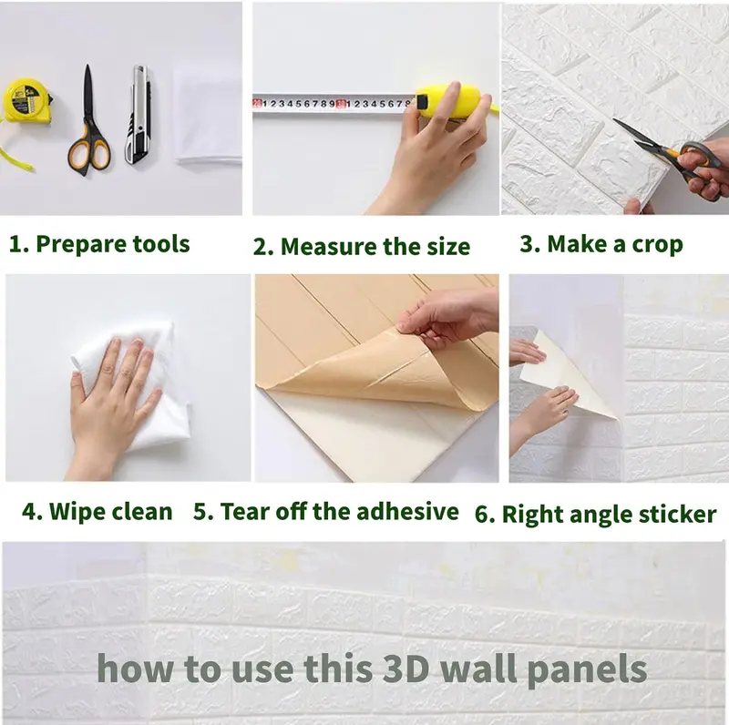 Blooming.deco Tonchean Sticker Wallpaper Dinding 3D Embosed Model Bata 77x70cm - TC073 Terbaru Batu Stiker 4