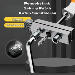 Alat Mengekstrak Pipa Putus & Sekrup Patah Keran Sudut - New Model Anti Slip untuk Pipa 4" 6" Reparasi