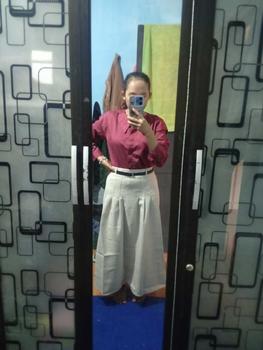 Product Review of TITIKSTORE.ID-Joy Skirt-rok flare Wanita Korean Style- Bahan semiwoll lokal_Model Panjang & Midi Bawahan Cewek Maxi from D**🤍 1