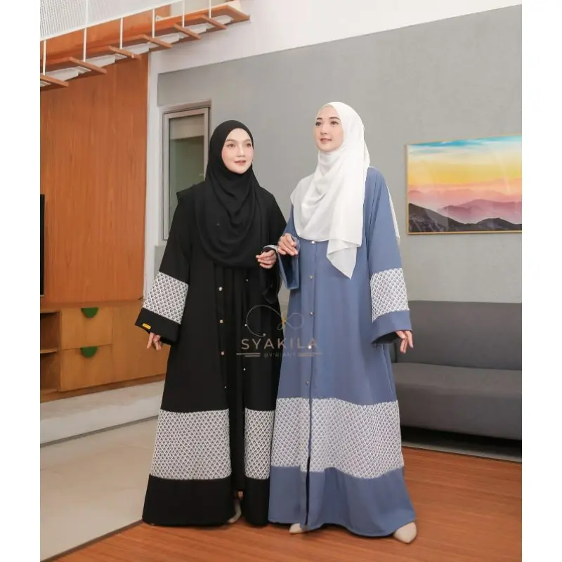 ZAHRO' ABAYA BY SYAKILA// GAMIS ABAYA ARAB TERBARU 2 IN 1 ANTI UV PROTECTION // ABAYA JUBAH OUTER DUBAI KEKINIAN Kombinasi Syari Dewasa Wanita Muslim