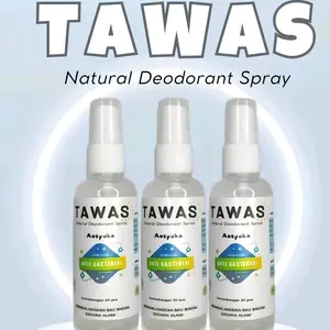 Paket isi 6 Natural Deodoran Tawas Spray Assyuka 60ml bebas paraben 24 bulan