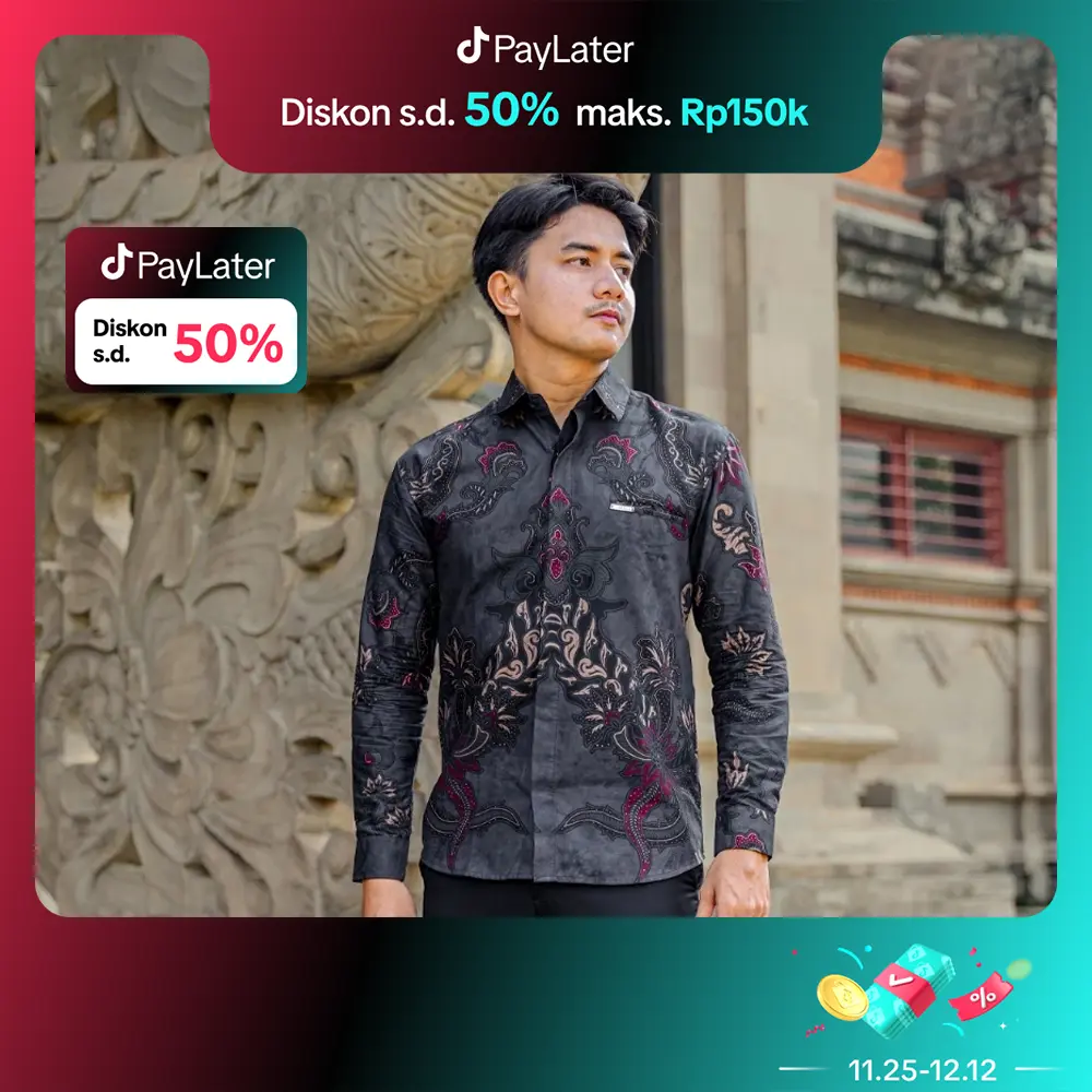 Laskala Batik Premium Kamal Kemeja Batik Pria Slimfit Lengan Panjang