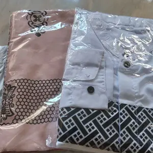 Paket Sarko Set sarung dan Baju koko muslim pria Lengan Panjang bahan katun motif kobata kombinasi batik