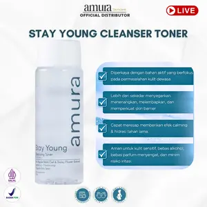 [LIVE] Amura Stay Young Cleanser Toner 100ml | Melembapkan Memperkuat Skin Barrier Menghidrasi