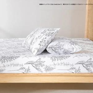 フローラルプリントフィットシート&2カウント枕カバー、1セットのボヘミアンエラスティック寝具セット、クールなベッドルームアクセサリー、ベッドルームガジェット、ホームベッドルーム用の柔らかく快適な寝具セット、ホームデコレーションのアイデア